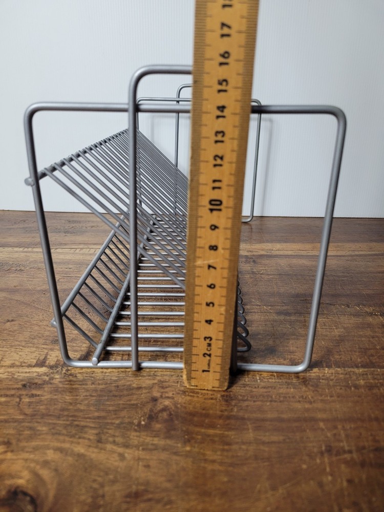 40 CD Storage Stand Holder Compact Stylish Industrial Stackable, Metal Construct
