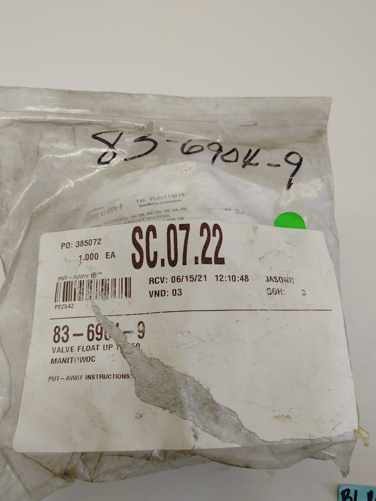 Manitowoc 83-6904-9 Float Valve Assembly