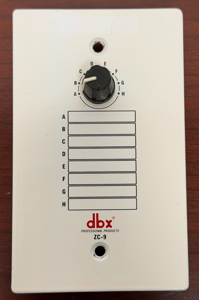 DBX ZC9 -  8-position Switch, Wall-mounted Zone Controller