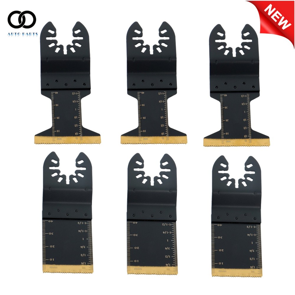 50Pcs Quick Release Multi Tool Titanium Curved Edge Oscillating Tool Blades