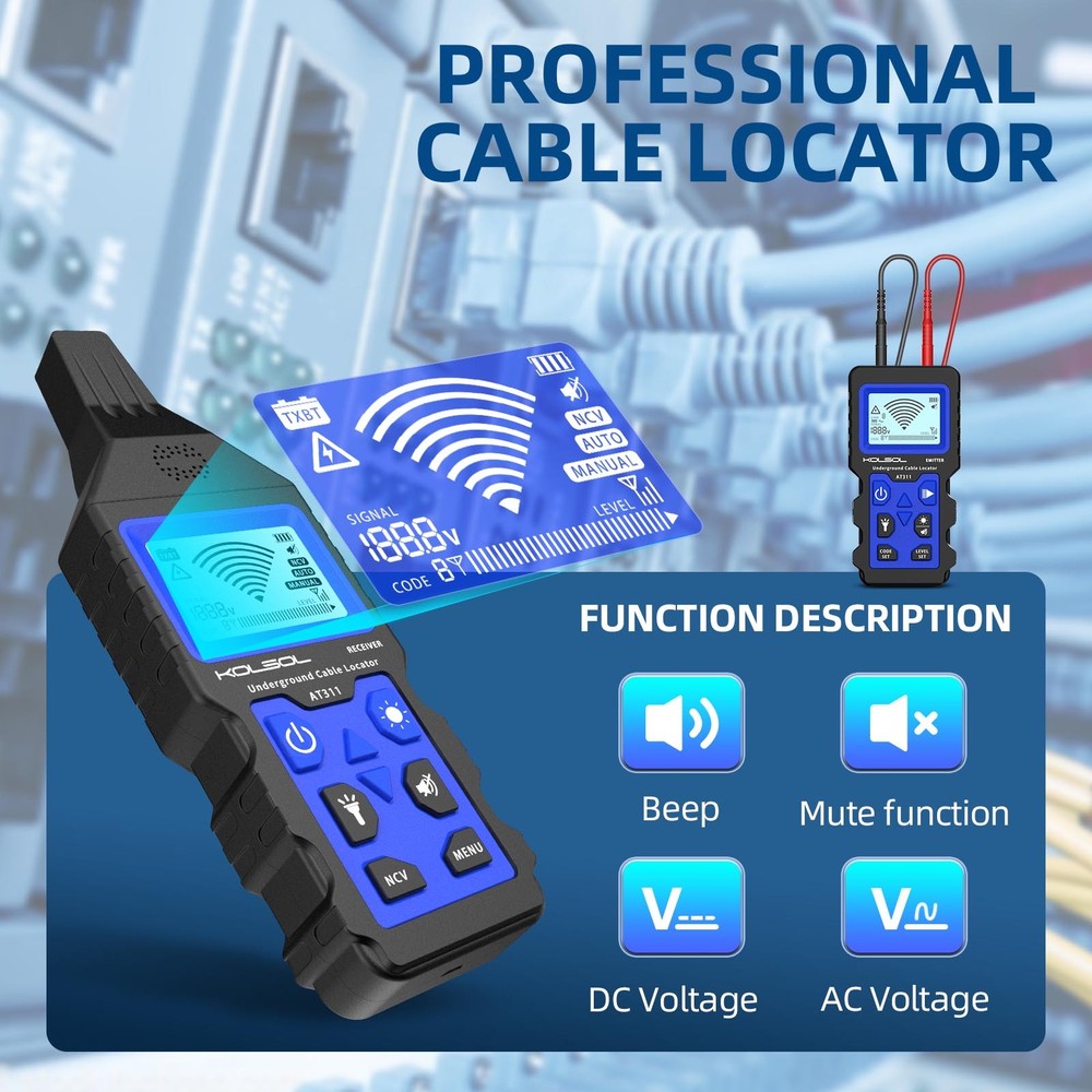NF-826 Underground Cable Tester Locator Circuit Tracker Network Pipe Wire Detect