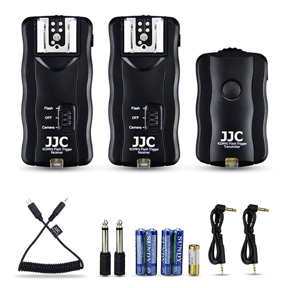 3-in-1 Wireless Flash Trigger & Shutter Remote Control with Two Receivers Kit...