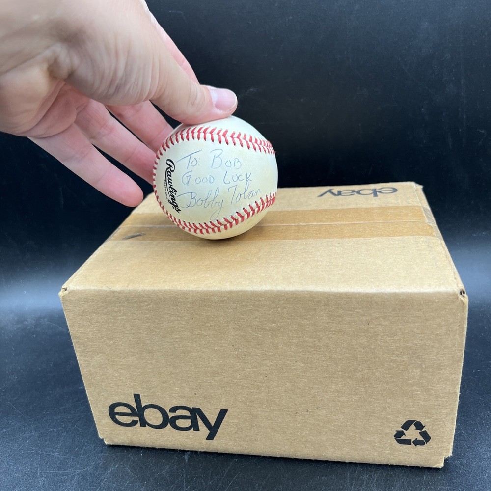 Vintage Bobby Tolan Autographed Baseball
