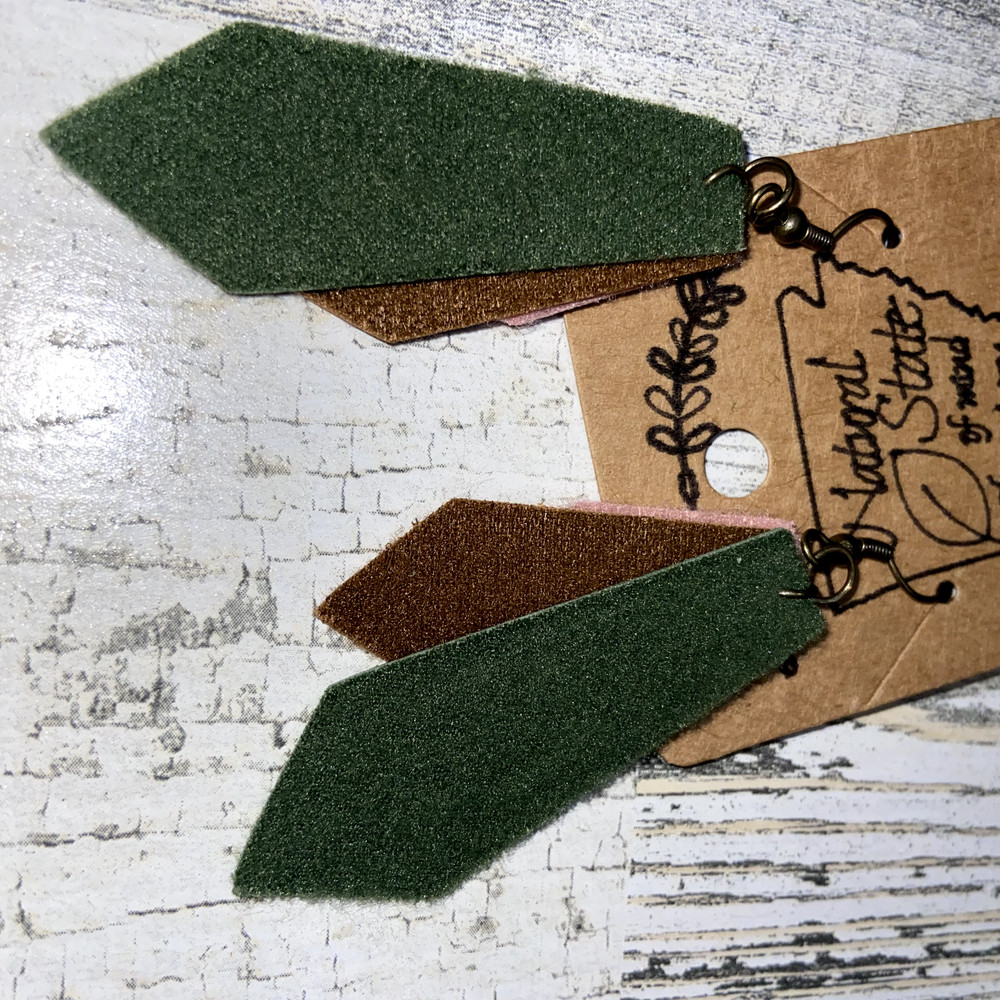 Handmade Boho Felt Dangle Earrings