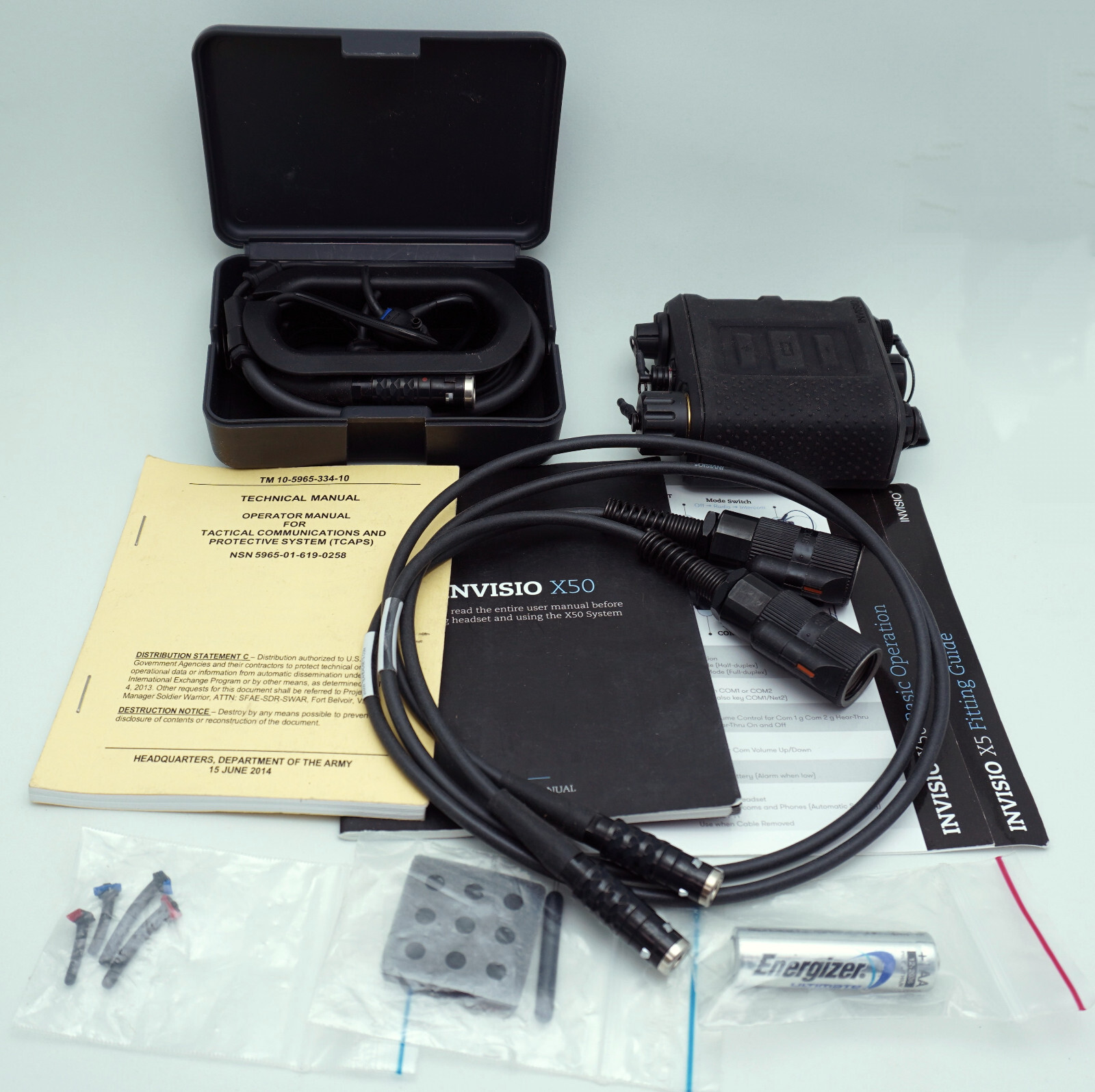 Invisio X50 TEA Dual COMMS Kit In-Ear Hearing Protection Headset