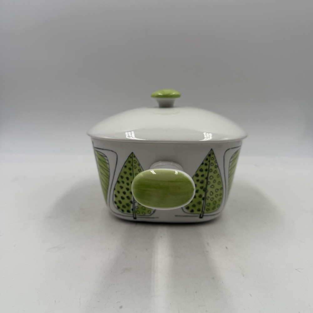 Rorstrand Ovenware Garden Series 1960s MCM Lidded Pot & Rectangular Baking Dish