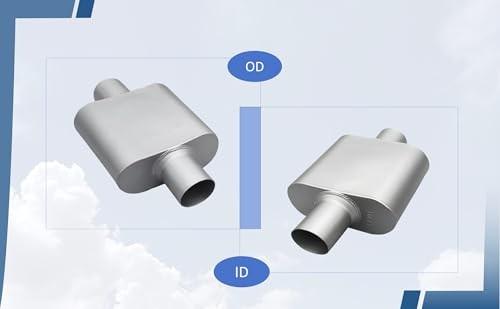 Performance Universal Aluminized Steel Single Chamber Muffler 2-Pack, 3" 3IN