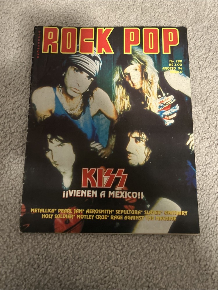KISS 1983 - 1994 MEXICO ROCK POP MAGAZINE LOT OF 6 PAUL STANLEY GENE SIMMONS