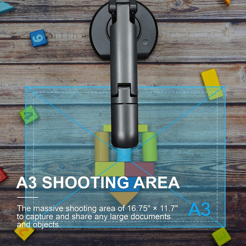 Joyusing V500S 8MP Document Camera, Book and A3 Scanner Live Online Presentation