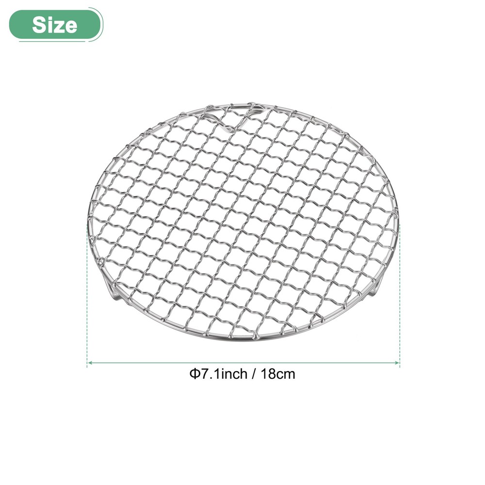 Cooling Rack, 7.1" Round Baking Rack with 20mm Legs [Silver]