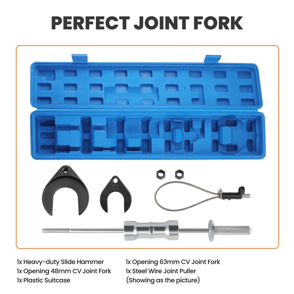 Heavy Duty Inner CV Axle Removal Tool w/ Slide Hammer & CV Joint Puller Set