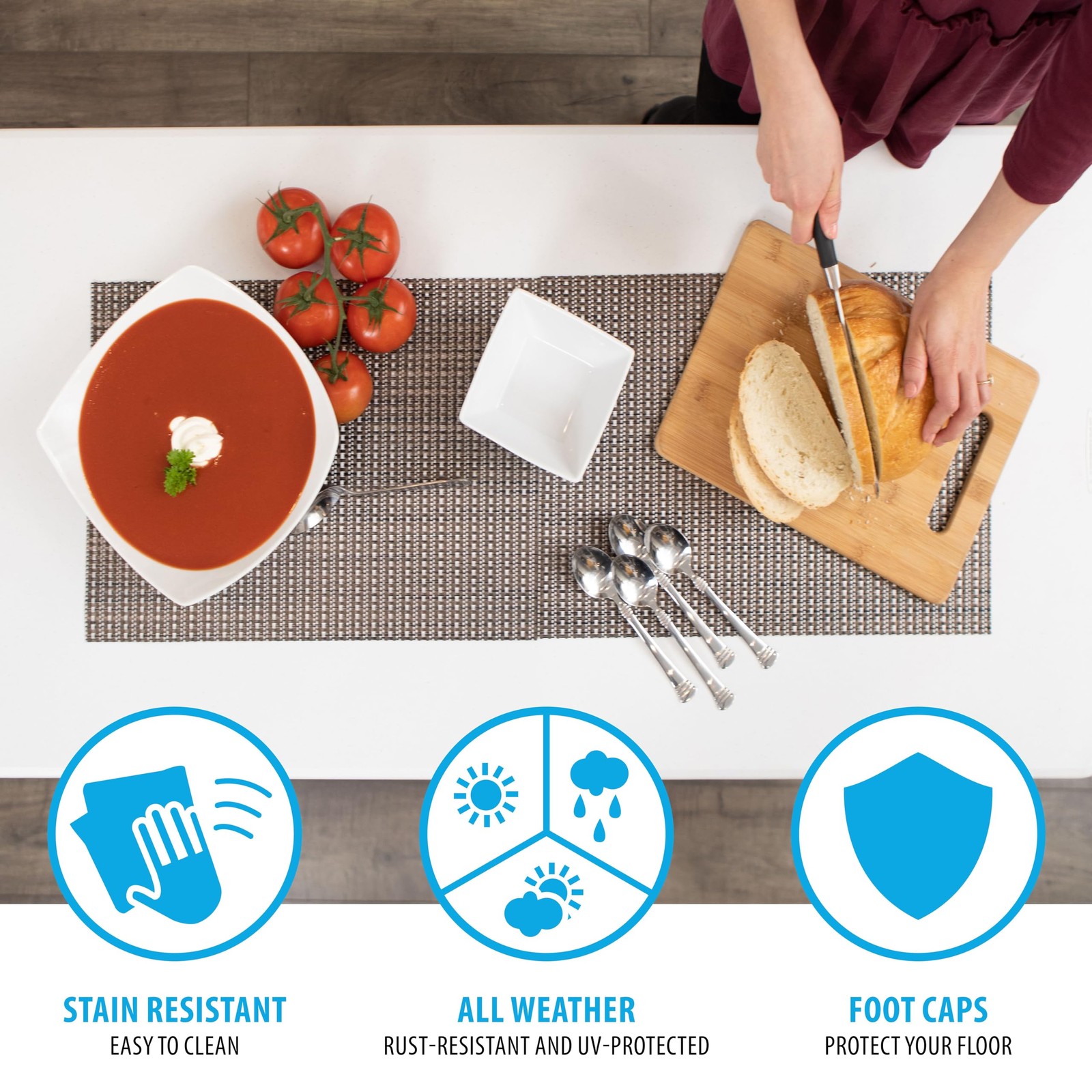 Lifetime Commercial Height Adjustable Folding Utility Table, 4-Foot