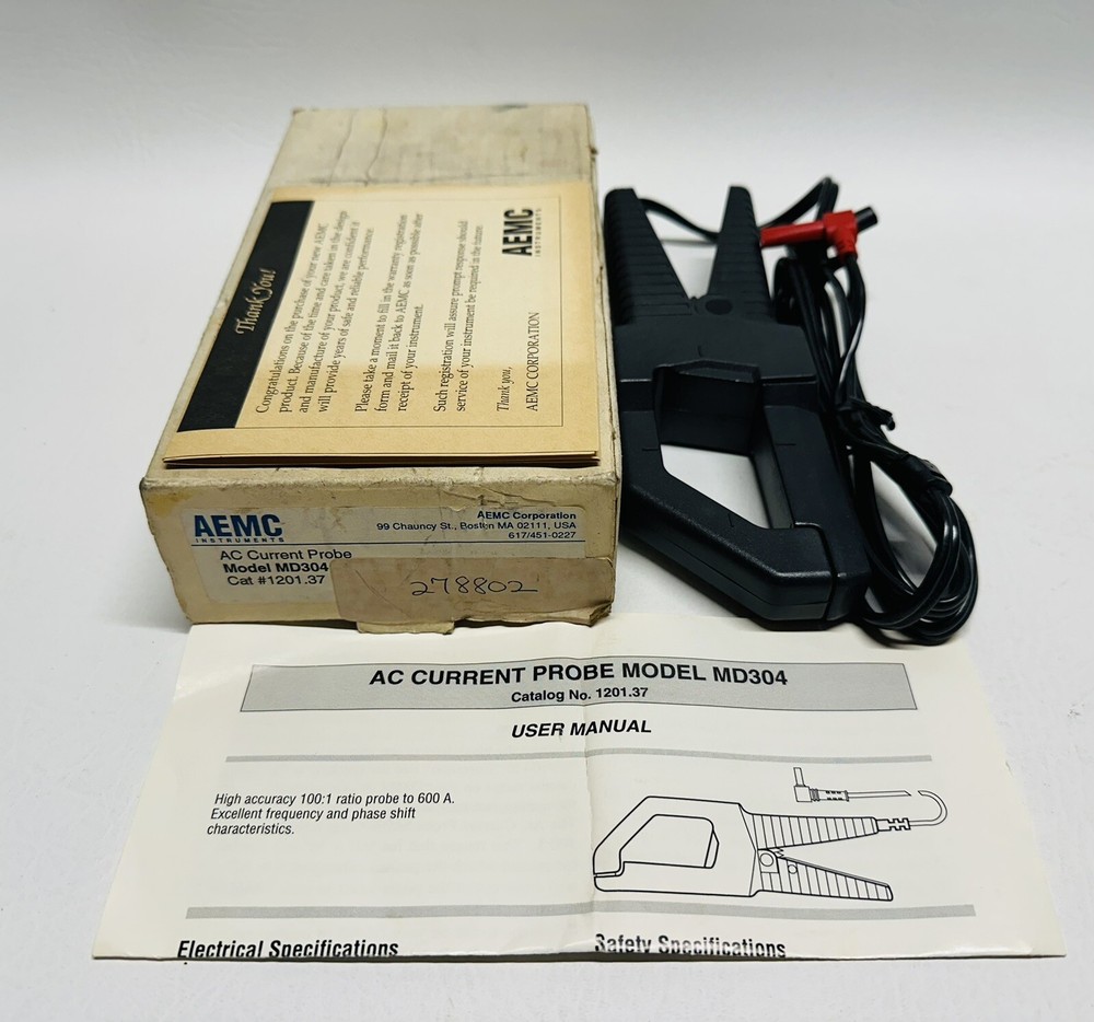 NEW AEMC Instruments MD304 AC Current Probe