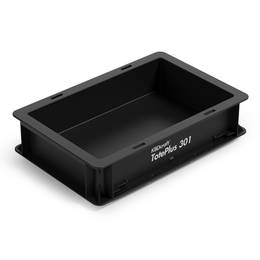 Stackable Storage Bin - Heavy-Duty Plastic Organizer Box and Tray with Straig...