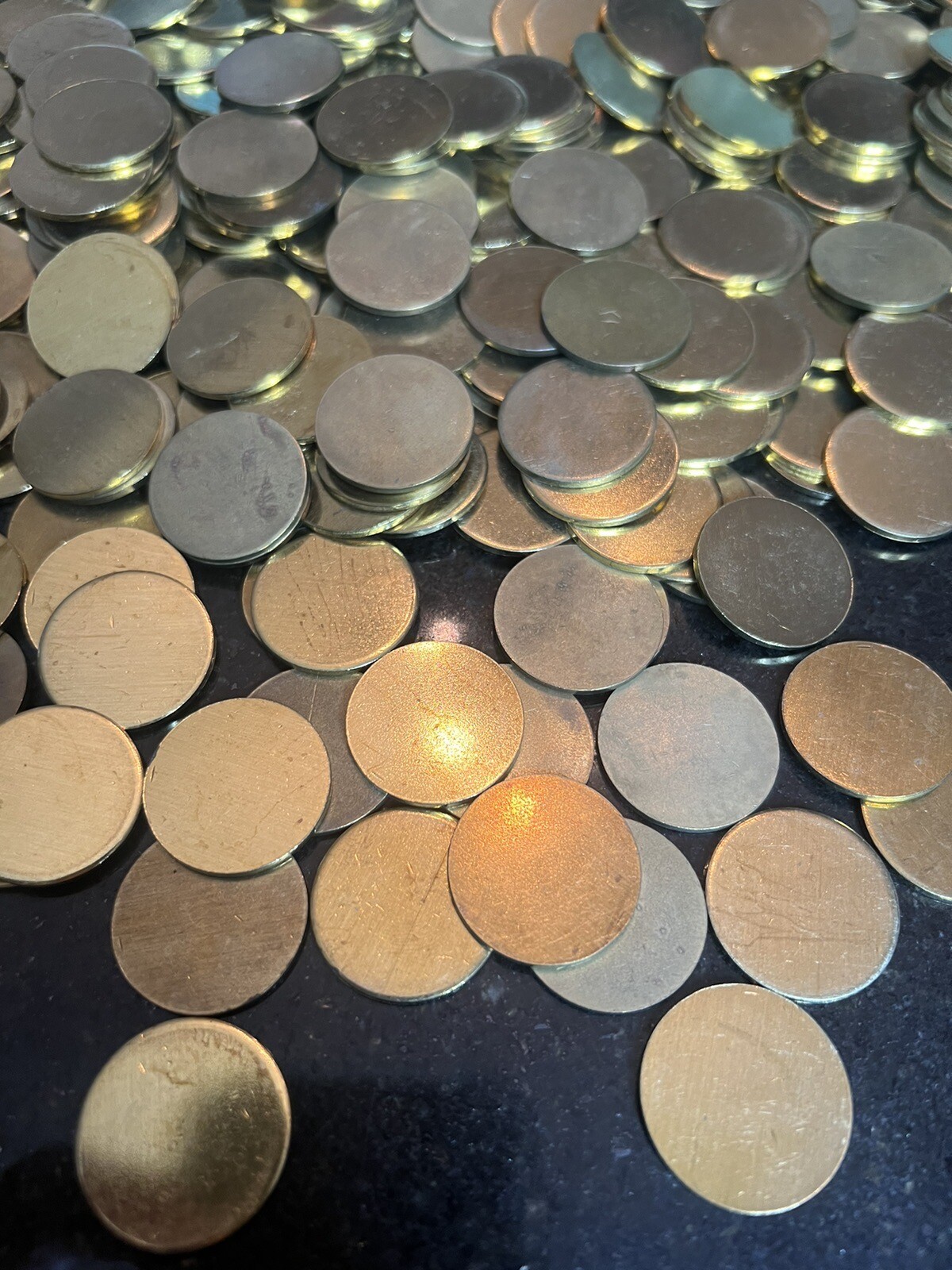 50 - 25mm X 1.7mm Round Blank Disc Raw Brass Stamping Tag Craft Jewelry Crafts