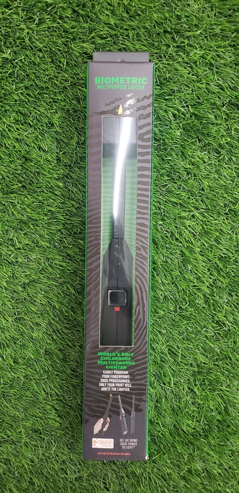 Black Biometric Fingerprint Multipurpose BBQ  Lighter -refillable/rechargeable