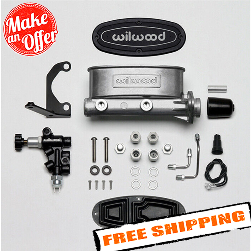 Wilwood 261-13270 Aluminum Tandem Chamber Master Cylinder w/ Bracket and Valve
