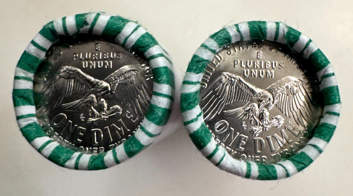 1776–2026 Emerging Liberty Dimes (10c) Uncirculated 50 Coin Roll – P Mint