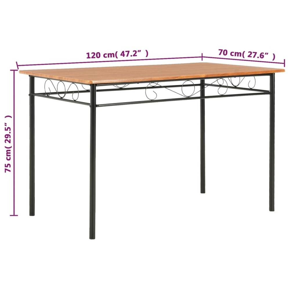 Dining Table Kitchen Breakfast Table Dining Room Dinner Table Brown MDF vidaXL