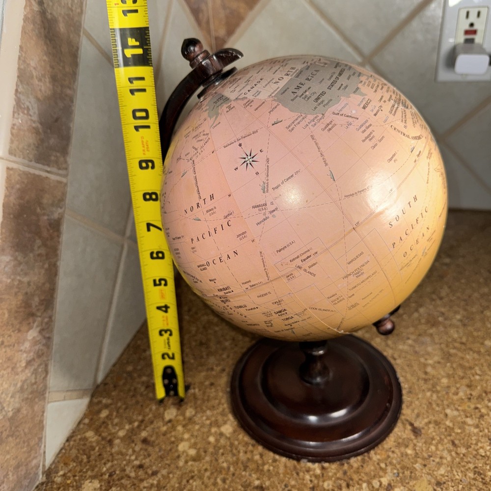 Vintage World Globe On Stand