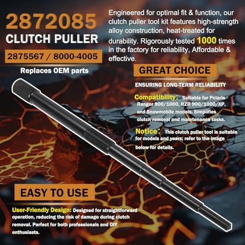 4-Piece Clutch Puller Tool Kit - Includes Primary Drive Clutch Pullers for