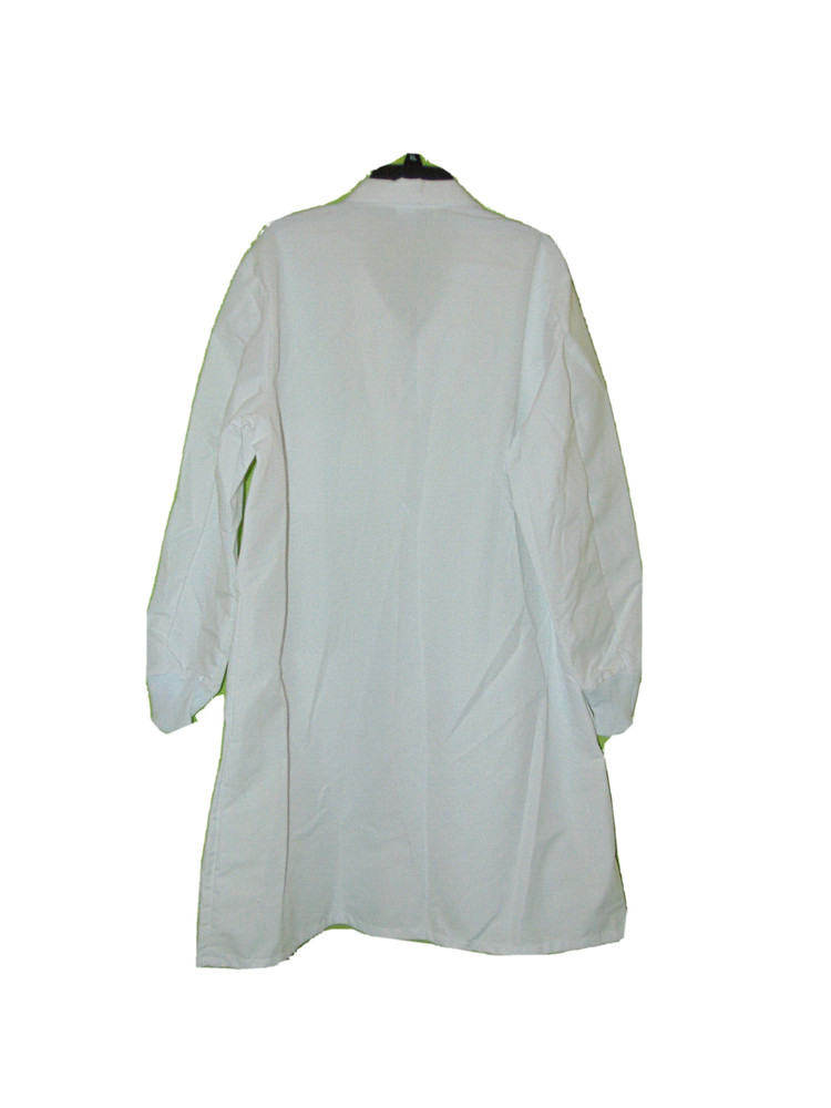 White Lab Coat Jacket Red Kap Large New Snaps