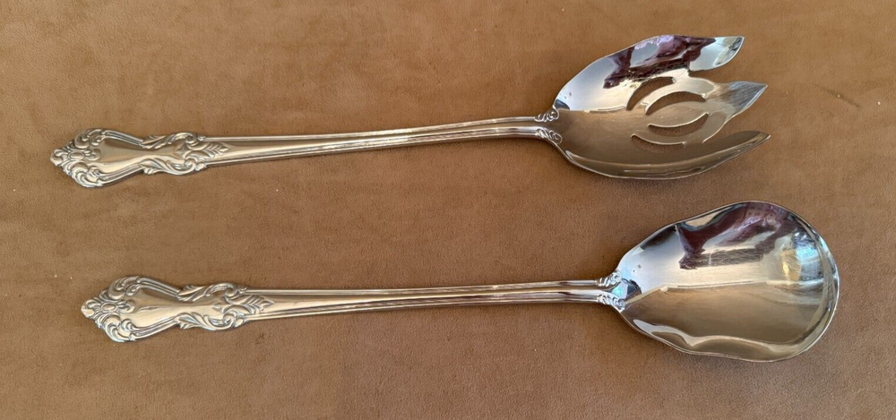 Reed & Barton Marlborough Stainless Hostess Serving Set large fork spoon
