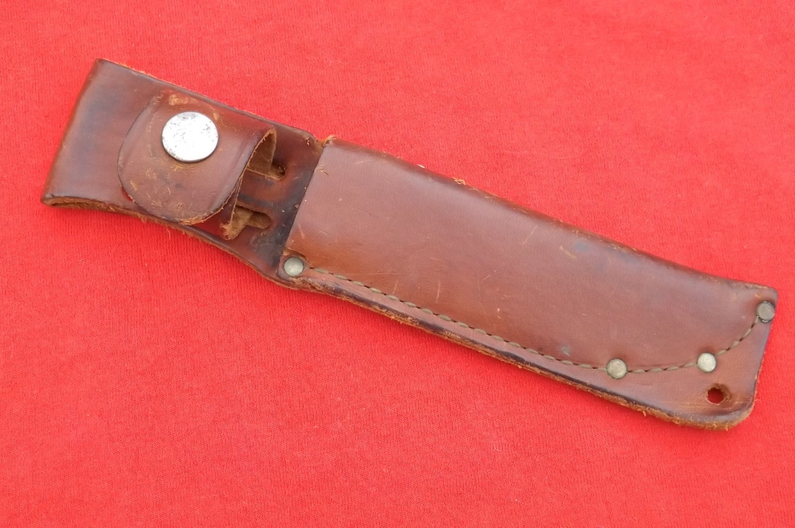 Vintage Schrade USA 498 49er Fixed Blade Knife N SHEATH CASE NICE USED SHAPE