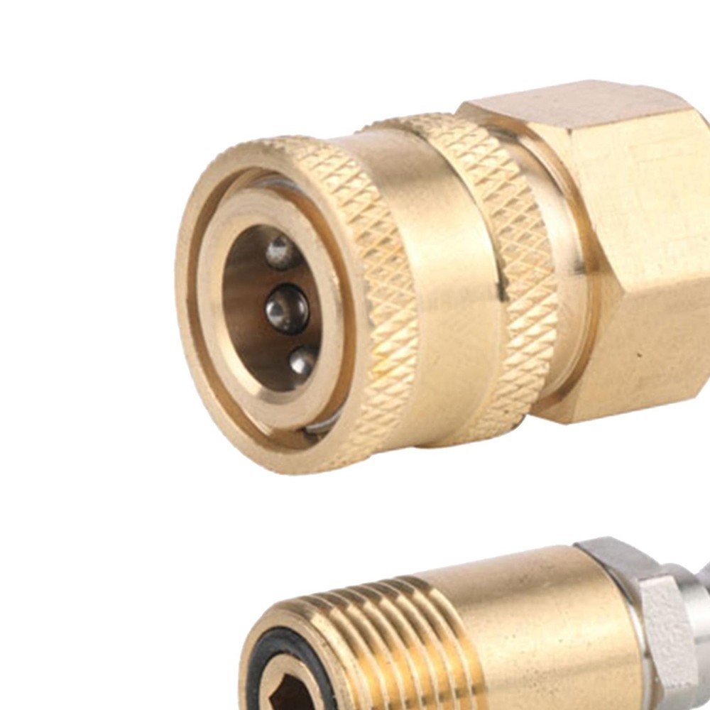 M18 Pressure Washer Adapter Set Quick Connect Solid Brass 1/4" M18x1.5