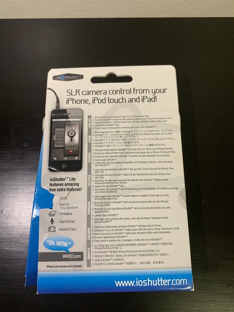 ioShutter Shutter Release Cable with Canon E3 Connector