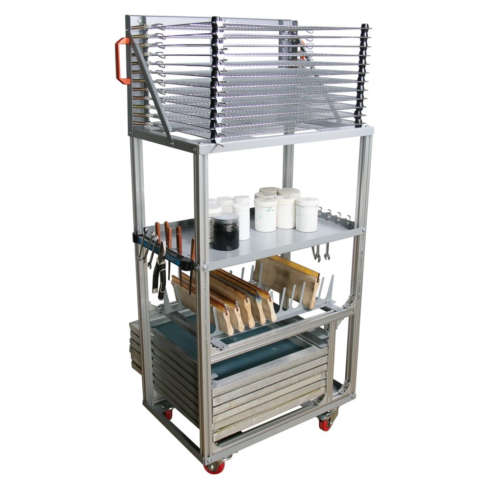 4-layer Screen Printing Tool Material Combination Rack for Screen Frames Squeege
