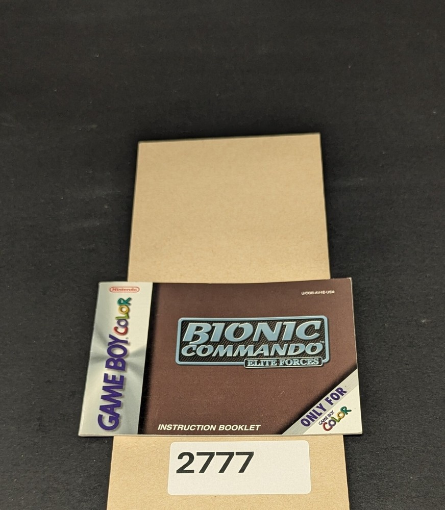 Bionic Commando: Elite Forces - Game Boy Color - Manual Only **NO GAME!