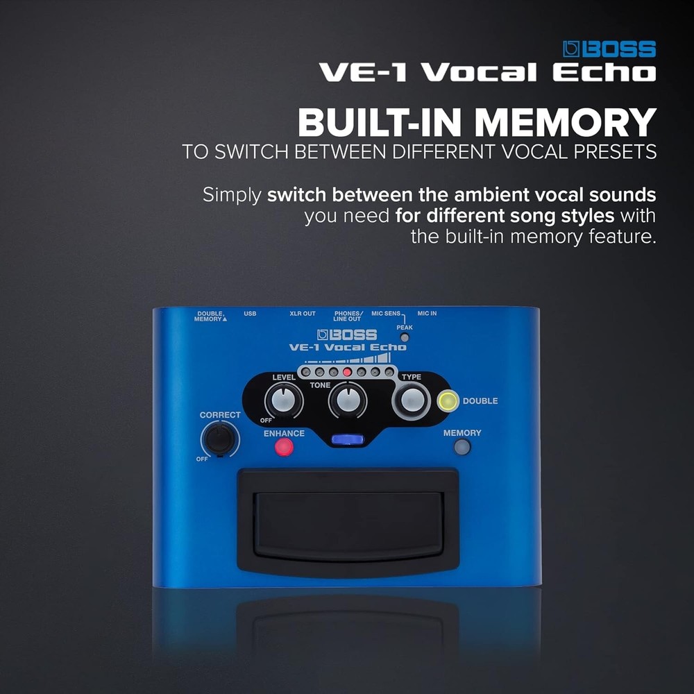 Boss VE-1 Vocal Echo Vocal Effect Processor W/Box