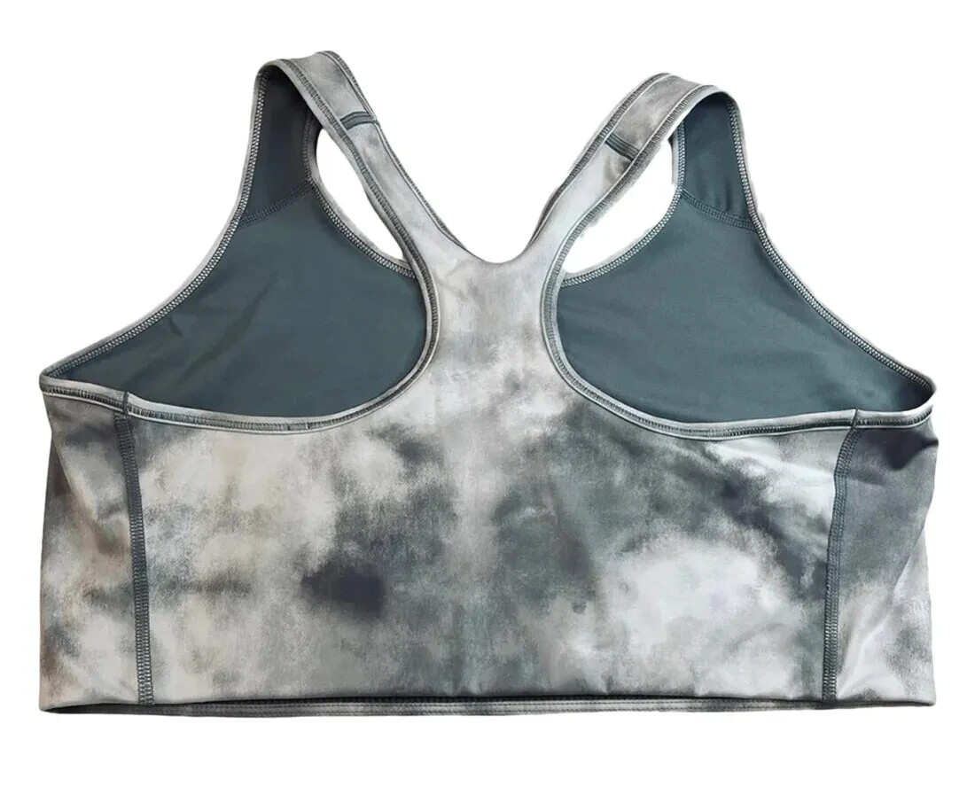NEW! Nike [3X] Women Plus Size Non-Padded DRI-FIT Gym Bra, Grey/White DJ2744-084