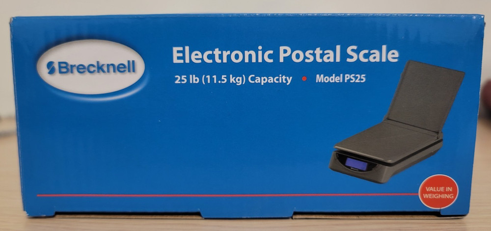 Brecknell Digital Postal Scale, 25 lb. Capacity (PS25 GRAY)