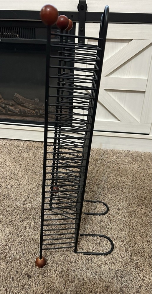 Vintage Black Wired CD Tower Rack~ Holds 60 CDs