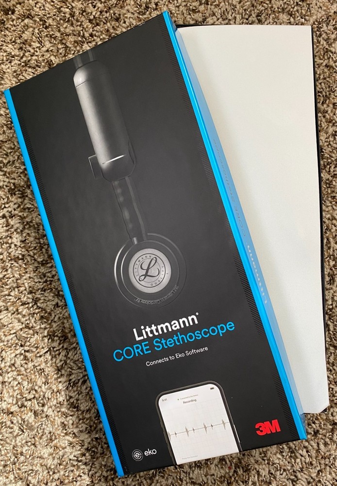 3M Littmann CORE Digital Stethoscope BLACK - minor use, open box.