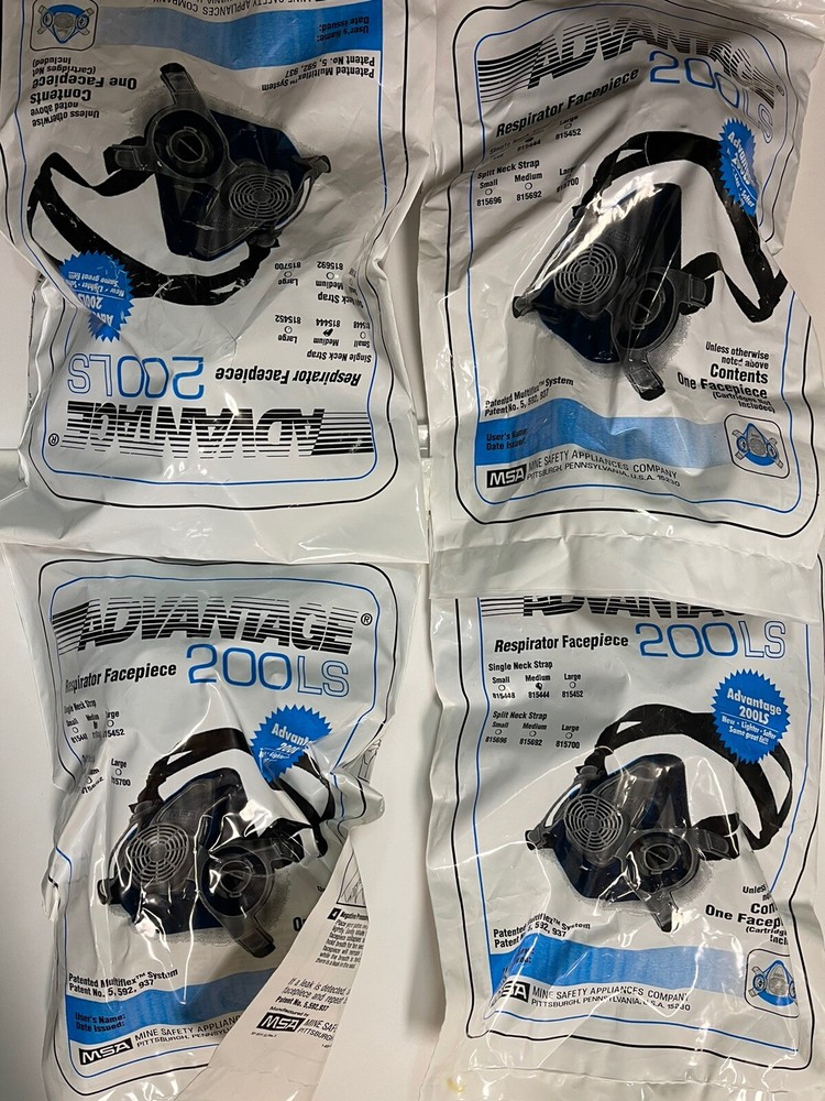 MSA 815444 Advantage 200 LS Half Mask Respirator W/Single Neckstrap Medium