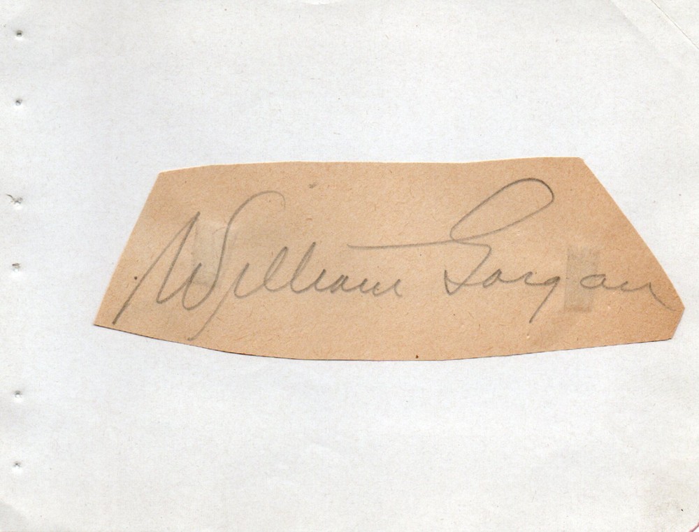 WILLIAM GARGAN AUTOGRAPH