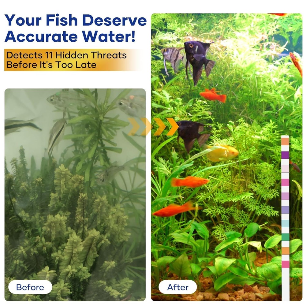 Comprehensive Fish Tank Water Testing Kit - 950 Tests with Ebook & Thermometer