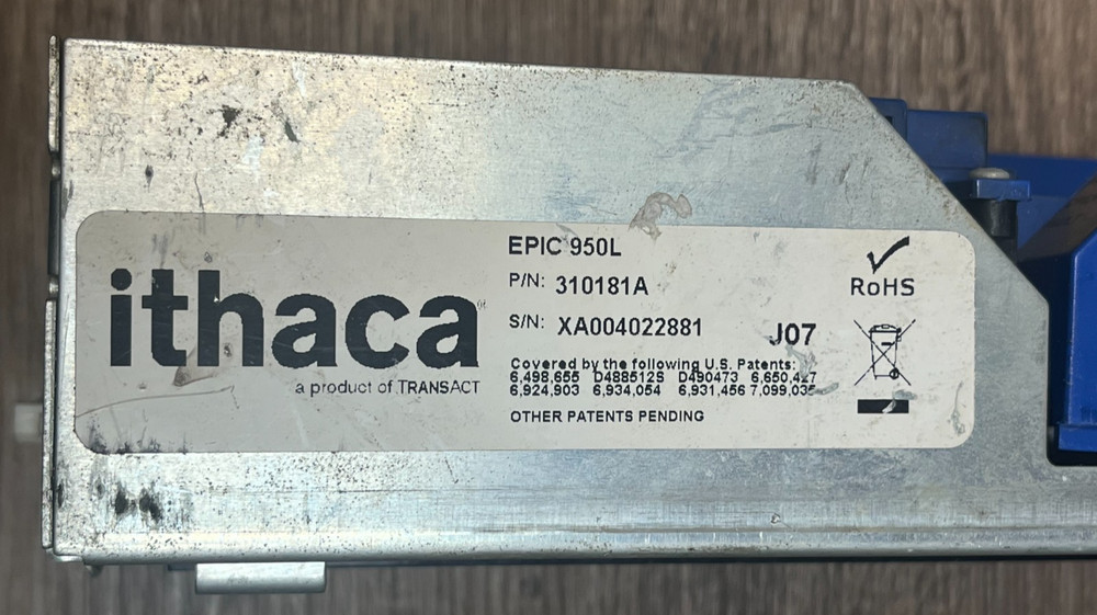 Epic Ithaca 950 Slot Machine Ticket Printer 1018A