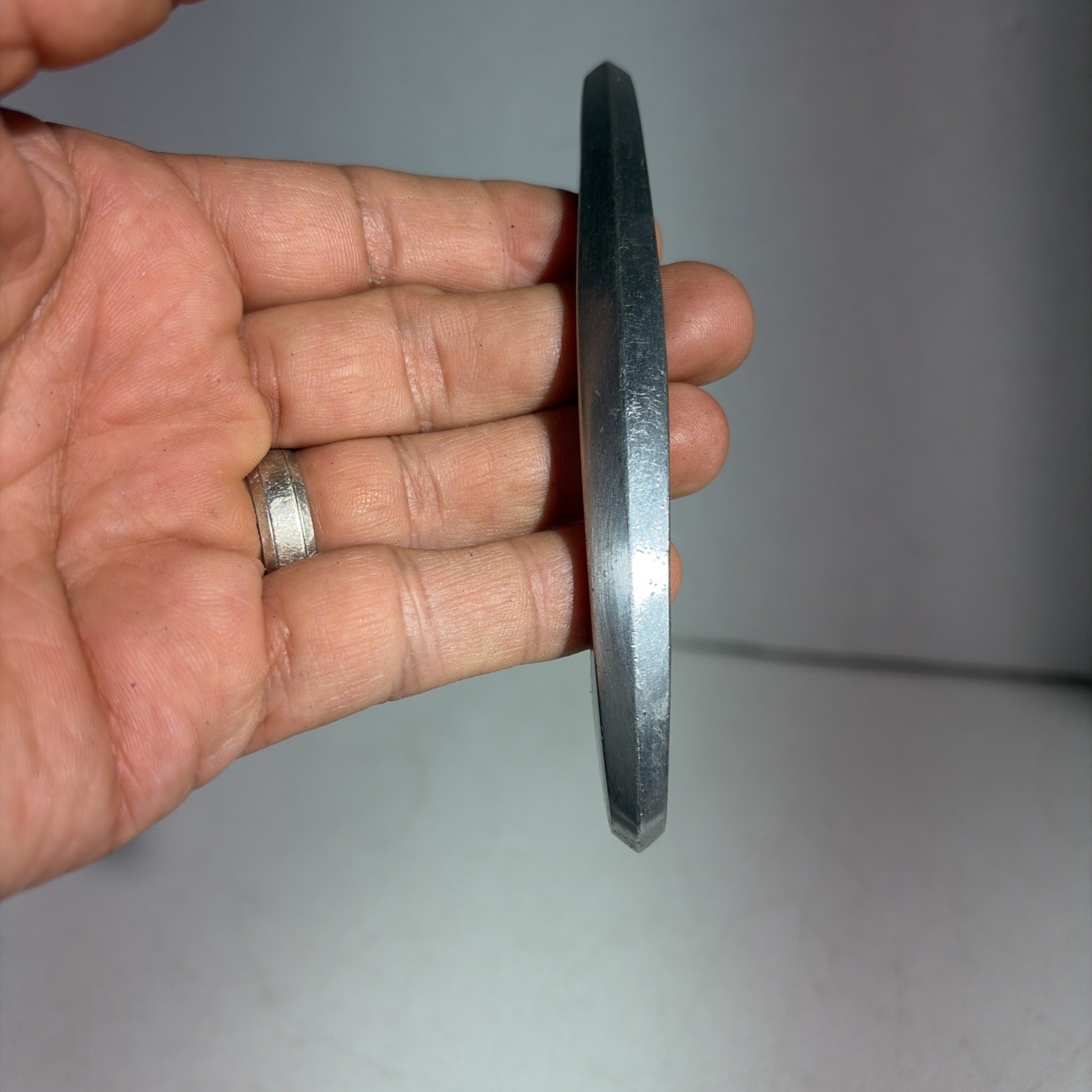 Vintage Mid Century Modern Single Silver Tone Metal Drawer Pull Handle