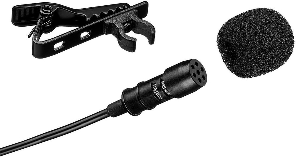 AUGSUN 18Pcs Lapel Microphone Clips Replacement Kit, 6Pcs Lavalier Mic black