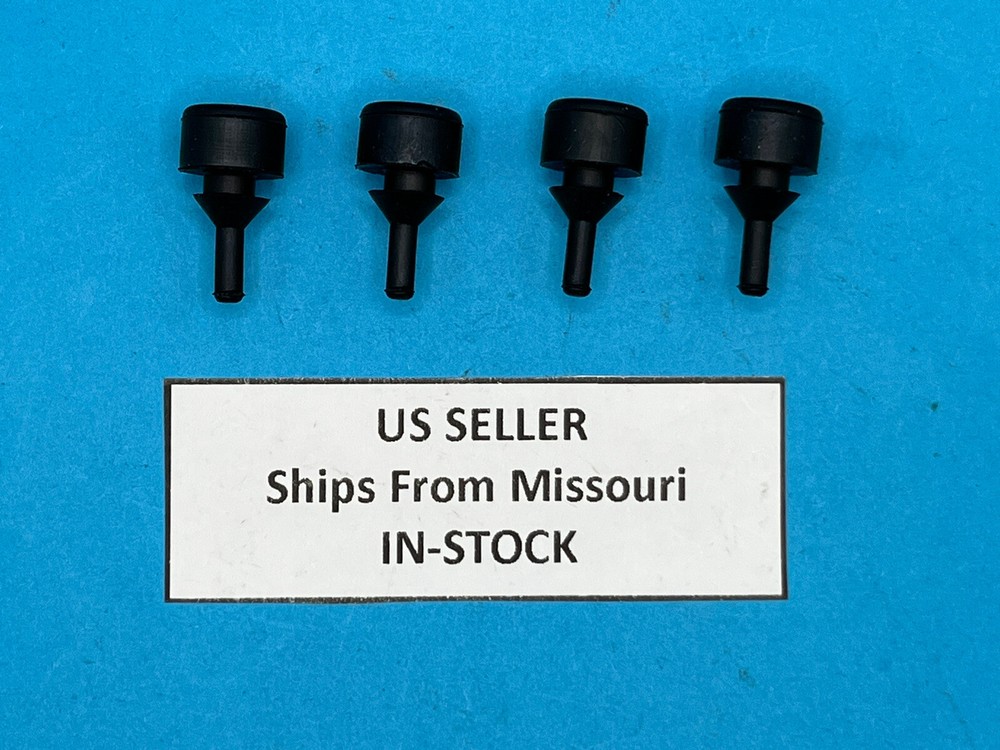 (Pack of 4) Universal Rubber Bumper Stop 1/2" Diameter, 5/16" Tall, 1/4" Hole