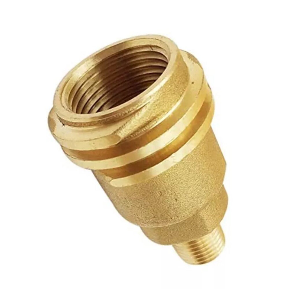 Propane Gas Fitting Adapter Solid Brass QCC1 Pipe Connect Nut 1/4" Male Thread