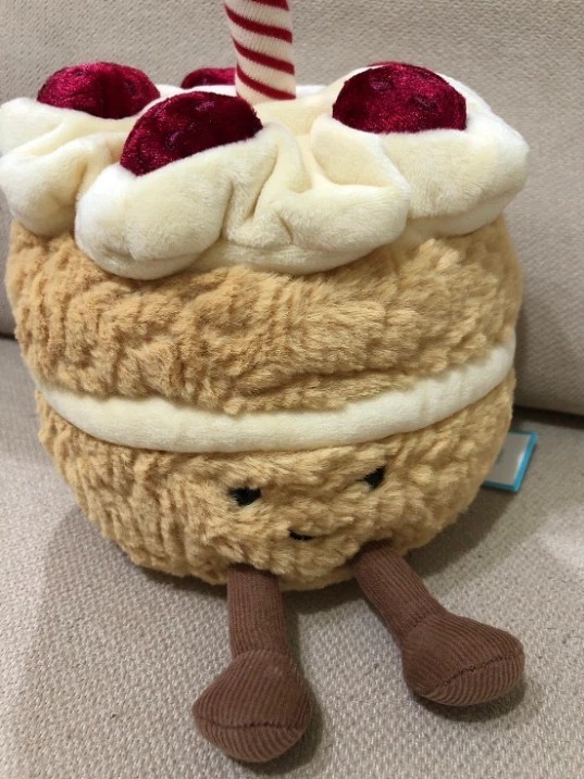 Jellycat Amuseables Birthday Cake Strawberry Plush Doll NWT w/ Bag