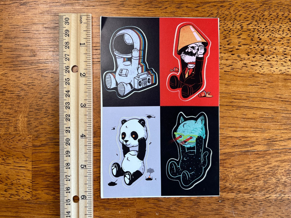 Rare Threadless Sticker Pack Control Bear New condition
