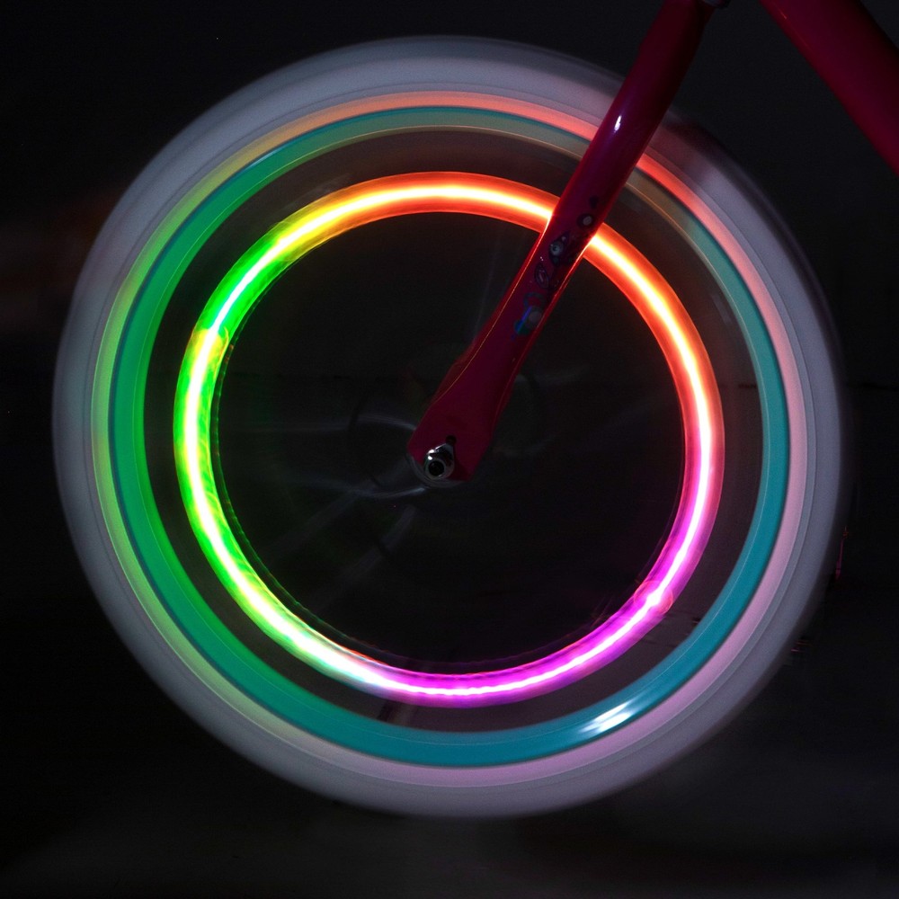 Color Morphing LED Bicycle Spoke Clip Lights, Width 1 in, 2 Count