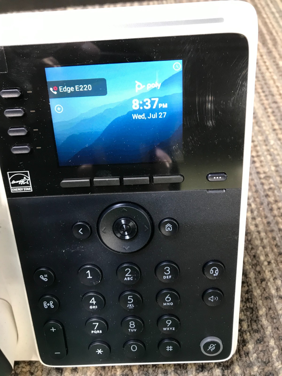 Poly Edge E220 2.5-in Color Display 16-Line Desktop VoIP Phone