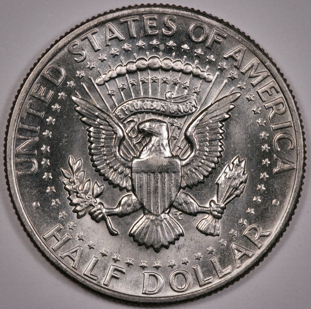 50c 1973 D Kennedy, UNC uncirculated, pulled from mint set cello (G2-324)